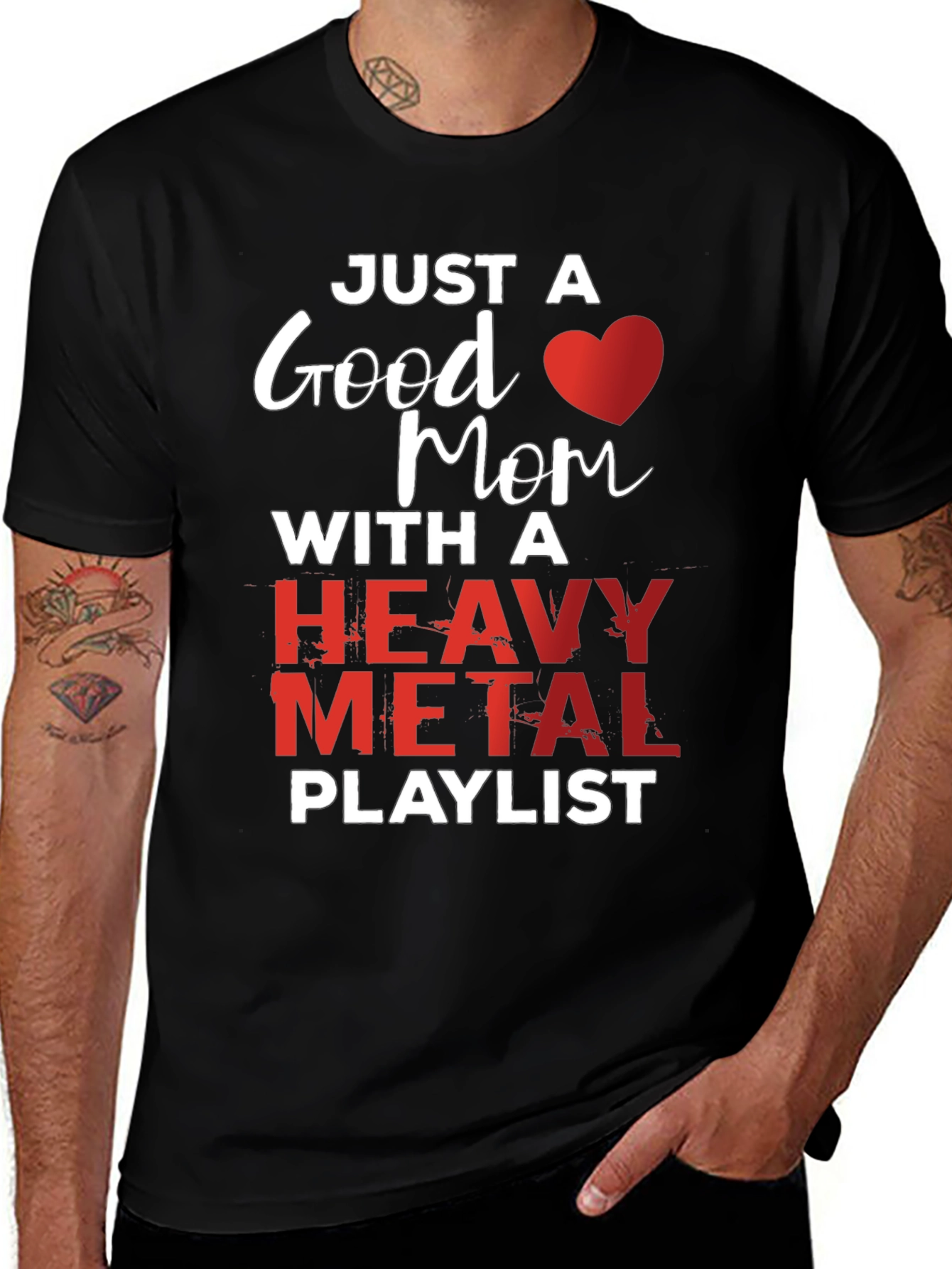 Good Mom Heavy Metal Playlist T-Shirt