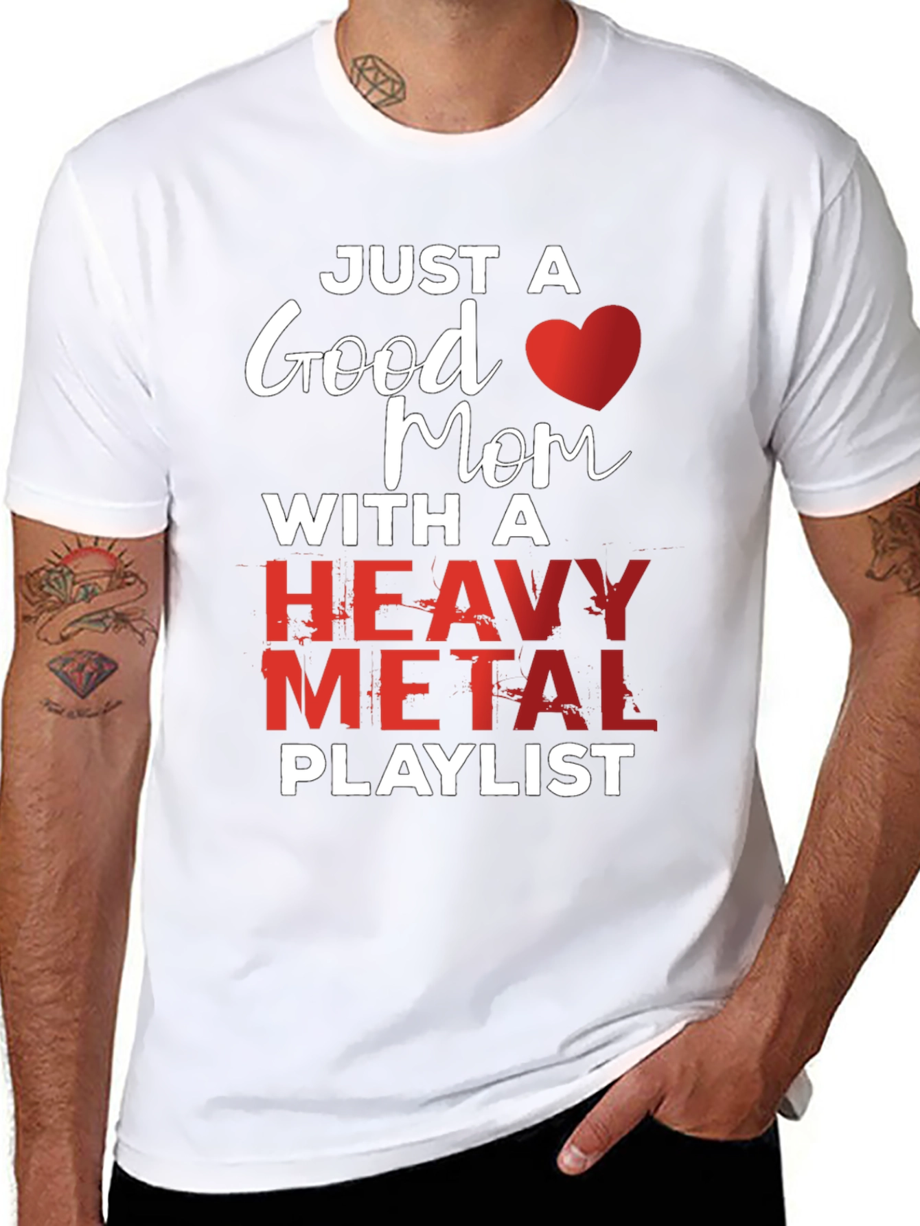 Good Mom Heavy Metal Playlist T-Shirt