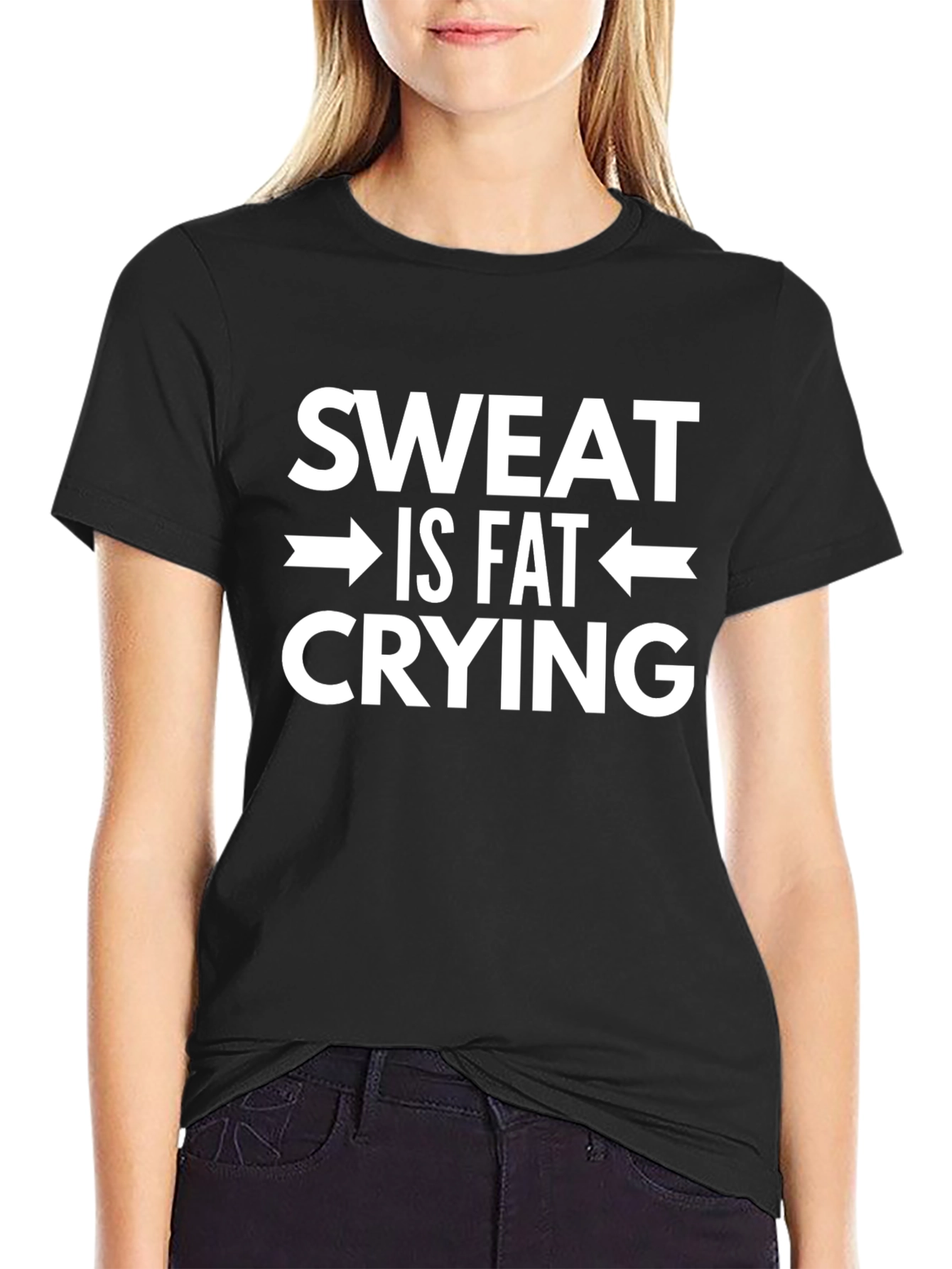 Sweat is Fat Crying Graphic Tee