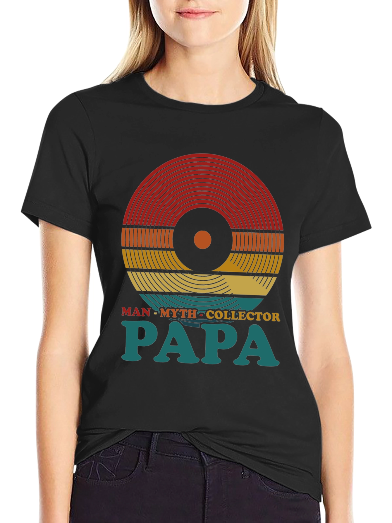 Retro Papa Vinyl Collector T-Shirt