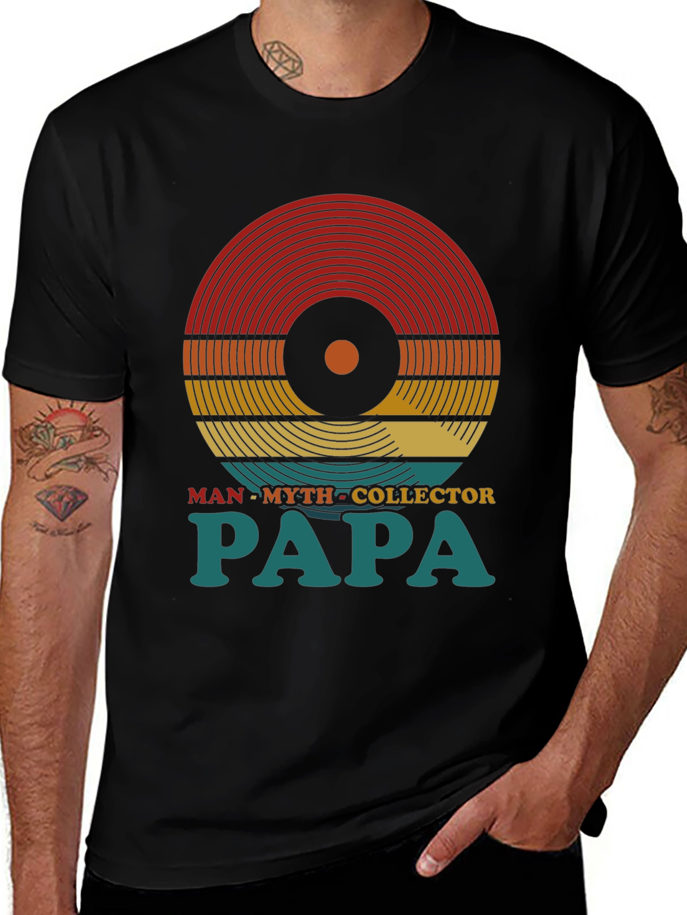 Retro Papa Vinyl Collector T-Shirt