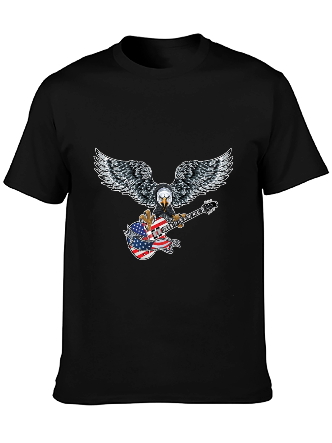 Eagle Guitar American Flag T-Shirt