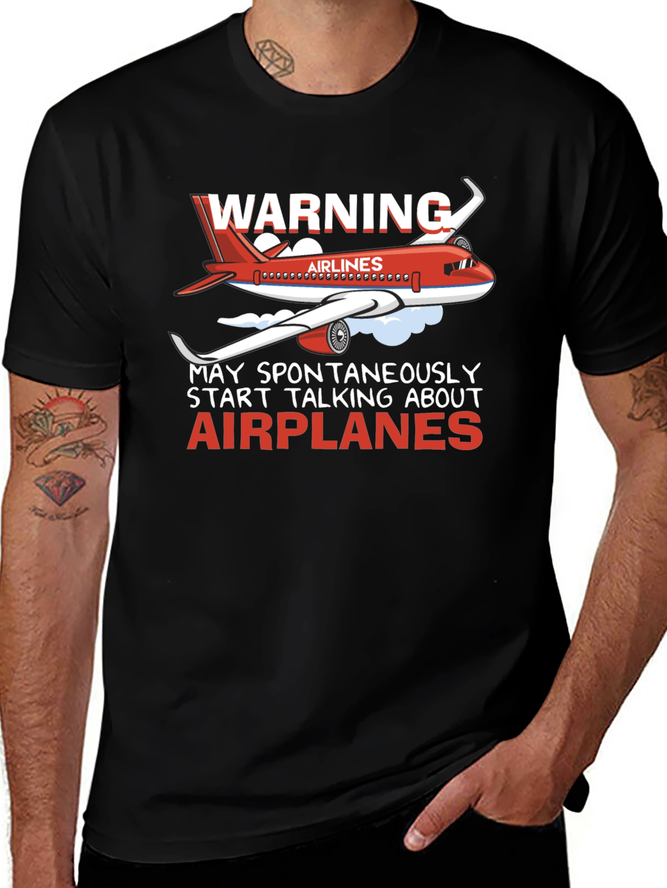 Warning Airplanes T-Shirt