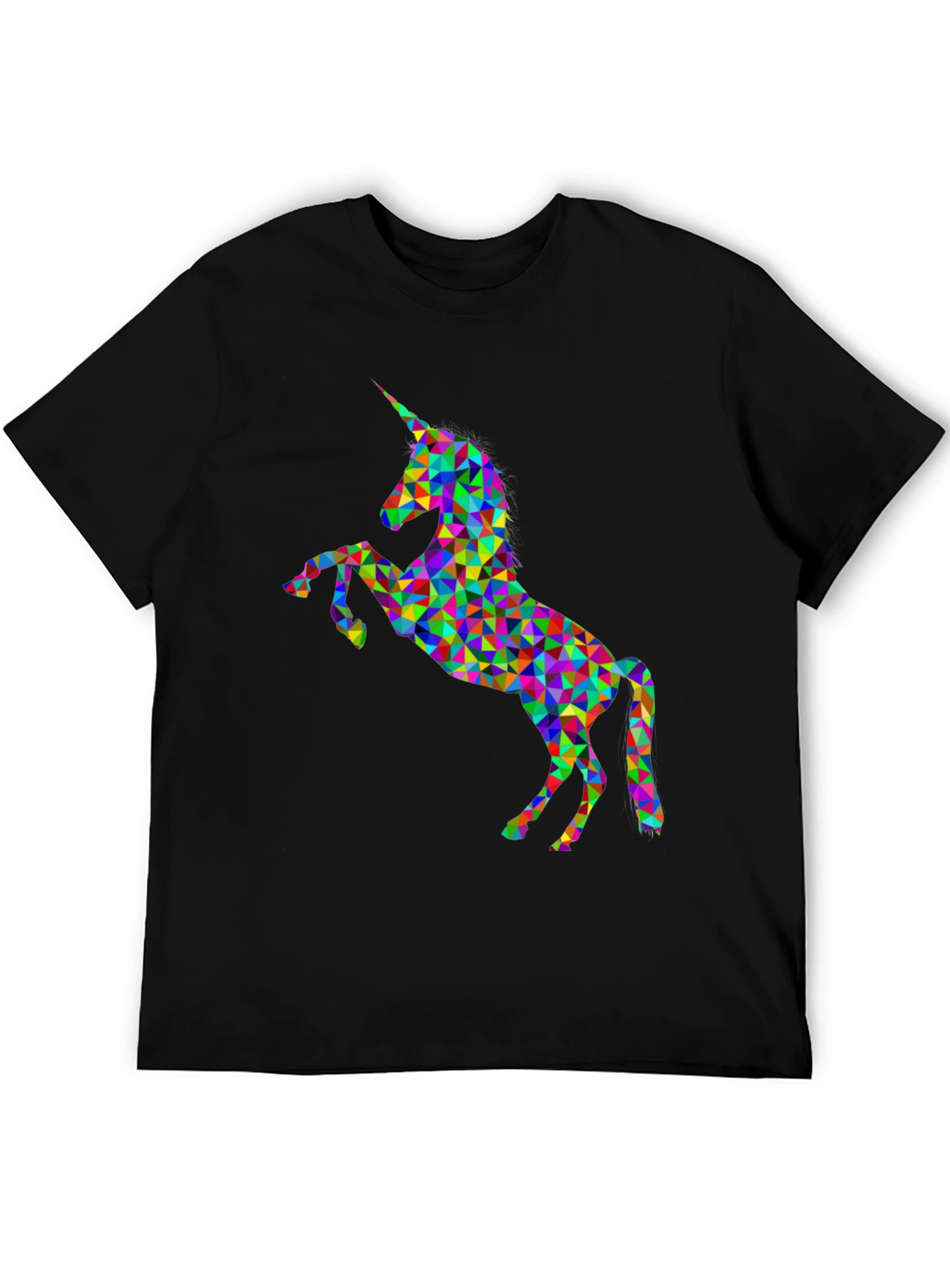 Rainbow Geometric Unicorn Graphic Tee
