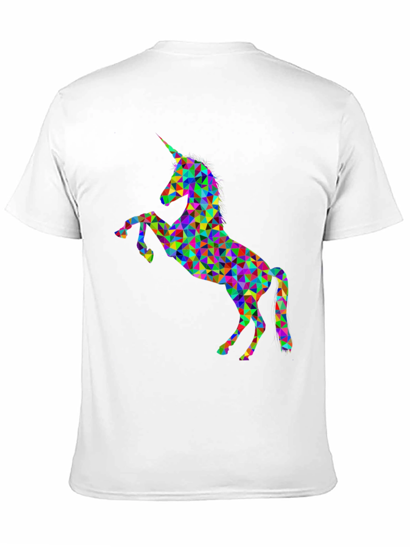Rainbow Geometric Unicorn Graphic Tee