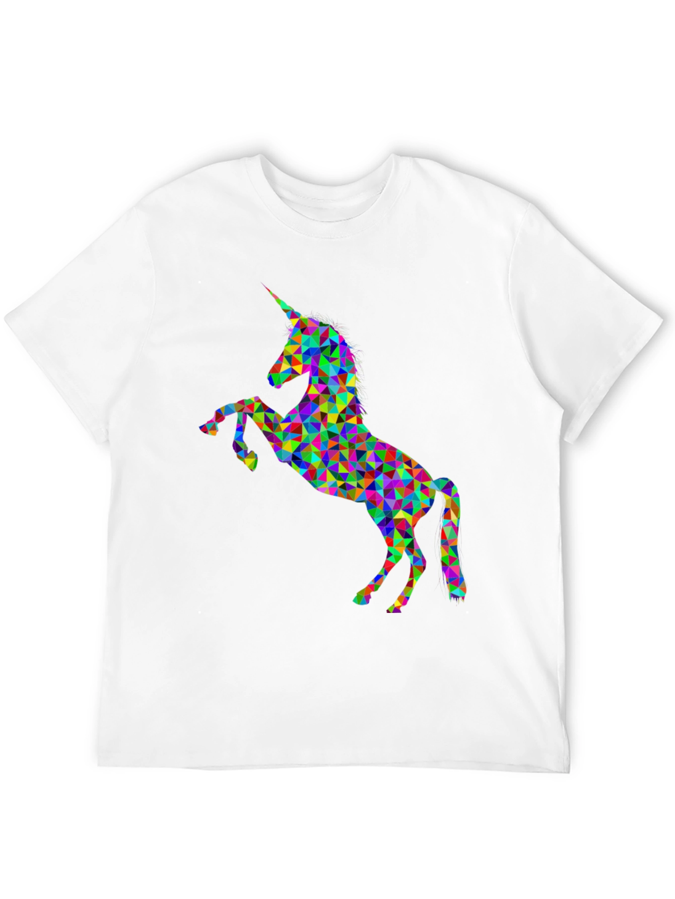 Rainbow Geometric Unicorn Graphic Tee
