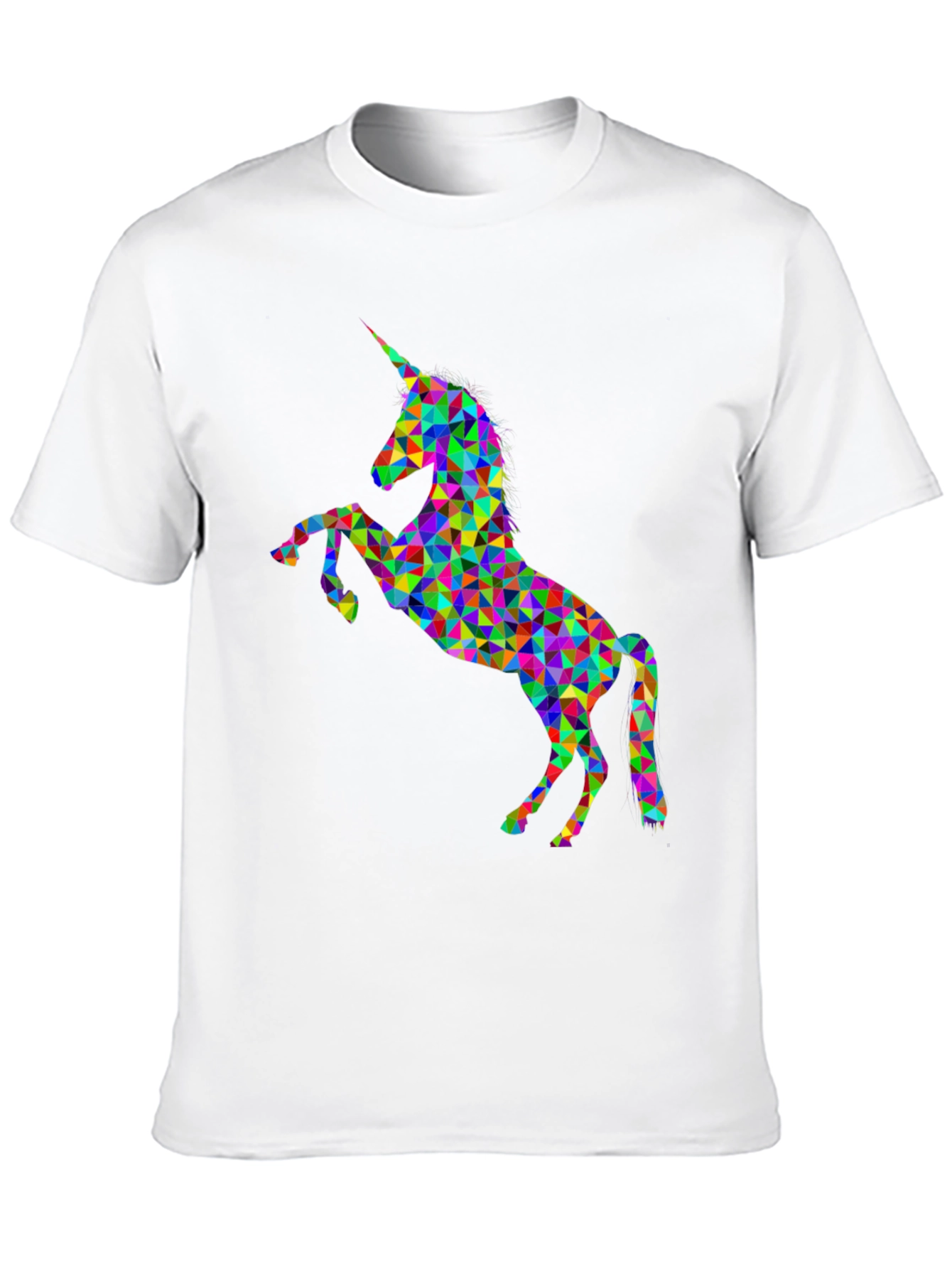 Rainbow Geometric Unicorn Graphic Tee