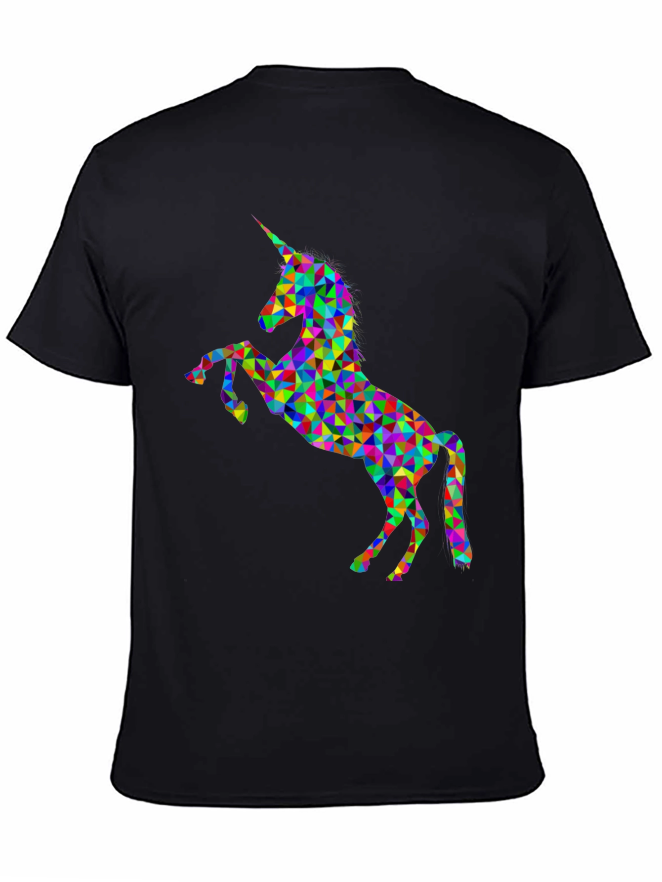 Rainbow Geometric Unicorn Graphic Tee
