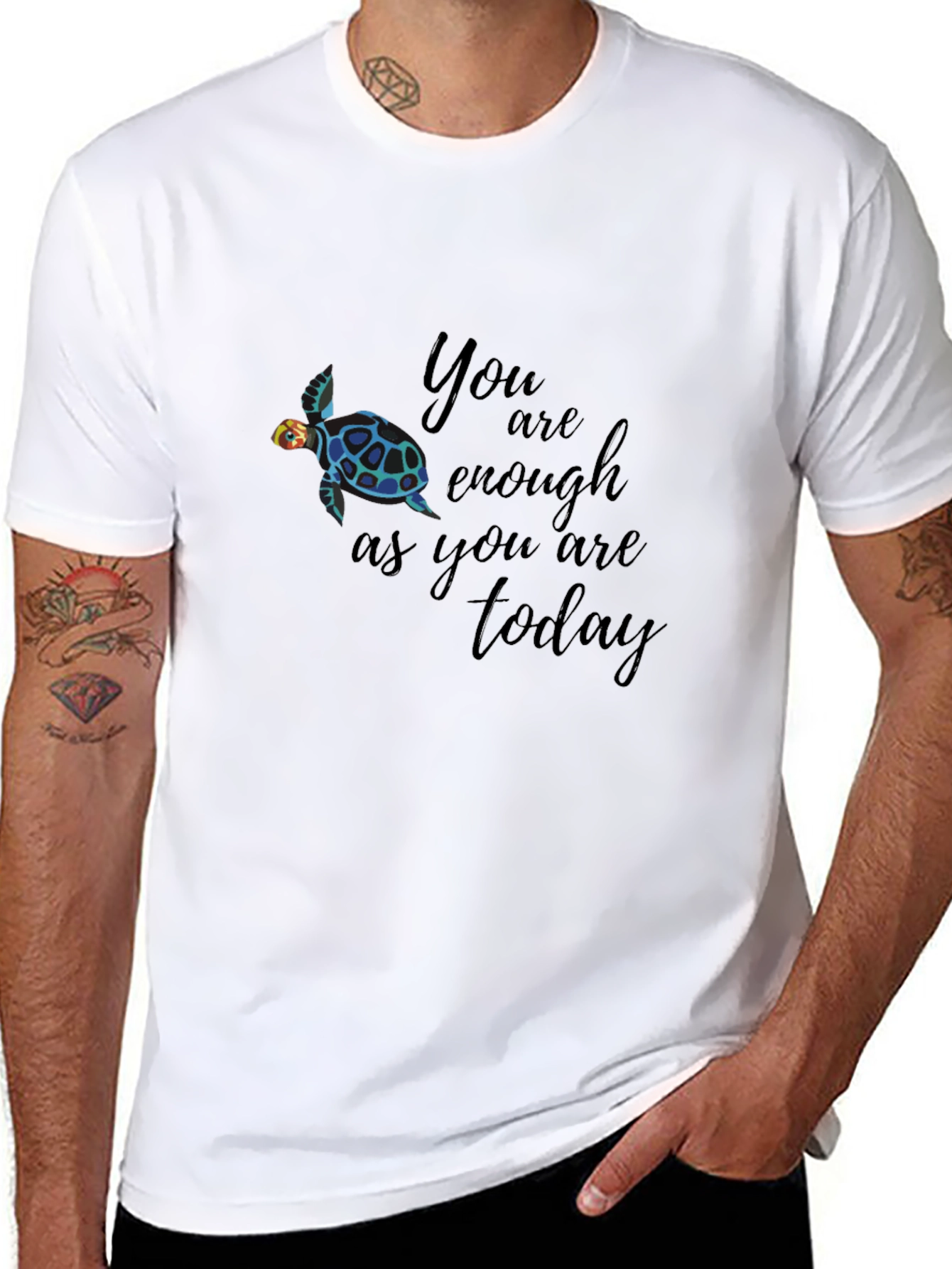 Turtle Graphic T-Shirt - You Are Enough