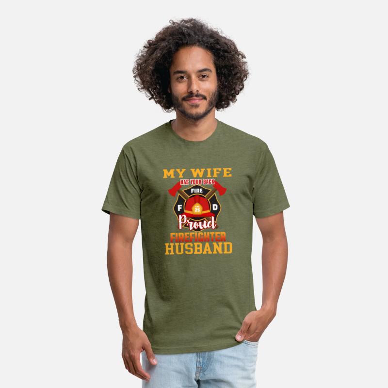 My Has Your Back Proud Firefighter Husband