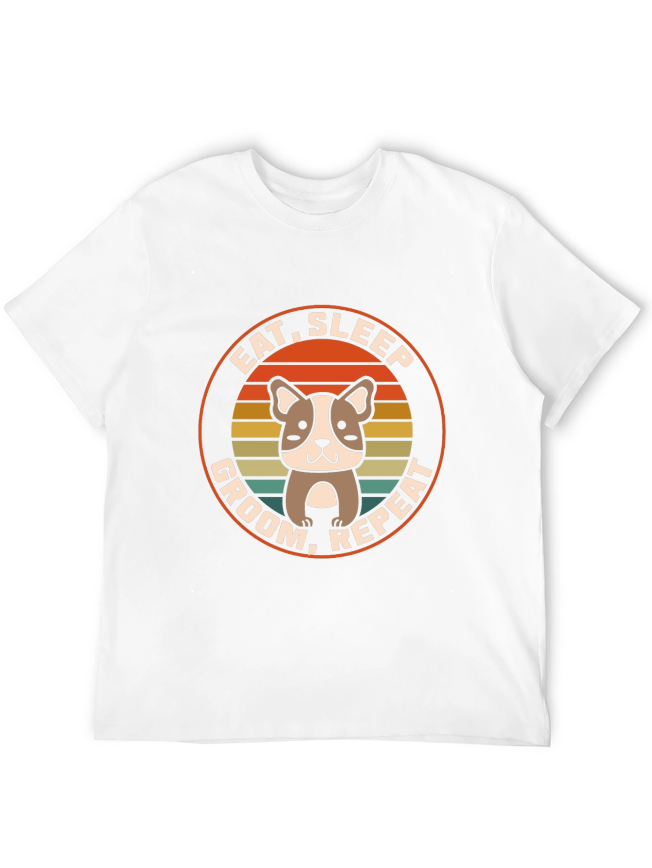Eat Sleep Groom Repeat Dog T-Shirt