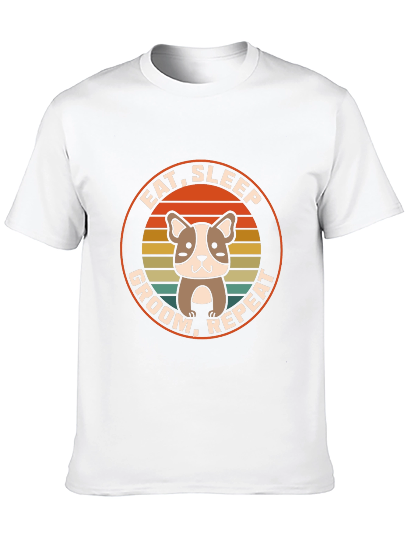 Eat Sleep Groom Repeat Dog T-Shirt
