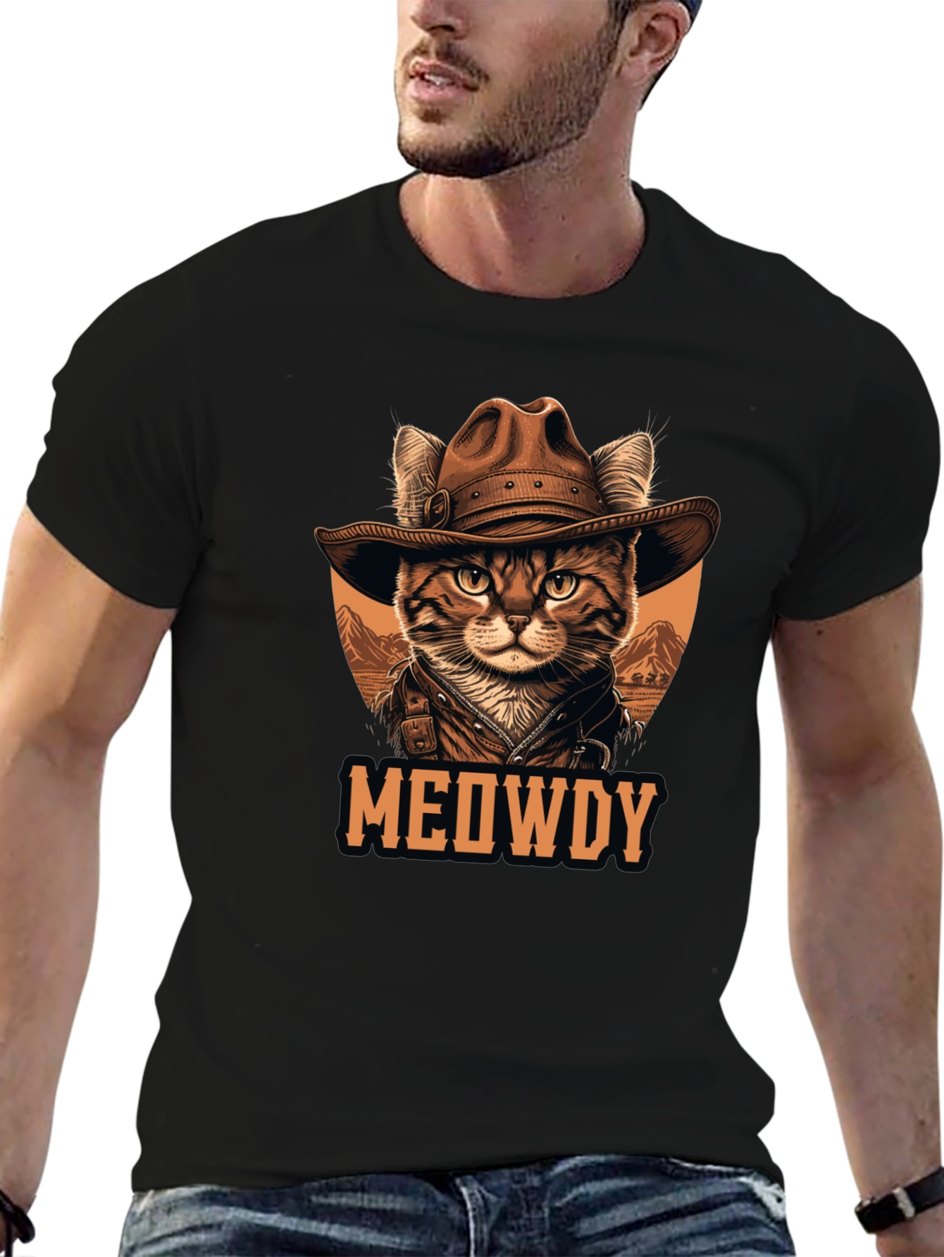 Meowdy Cat Cowboy T-Shirt