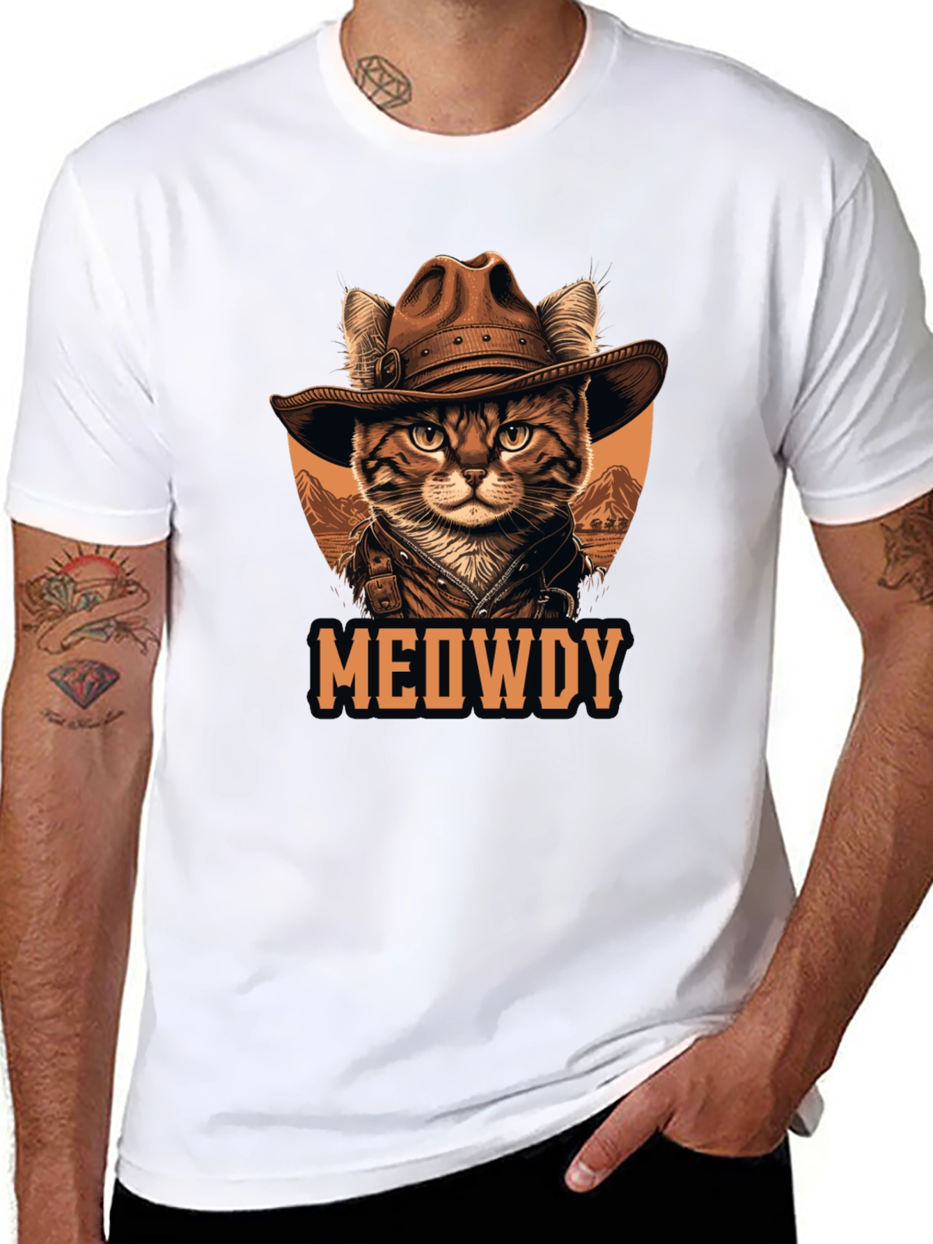 Meowdy Cat Cowboy T-Shirt