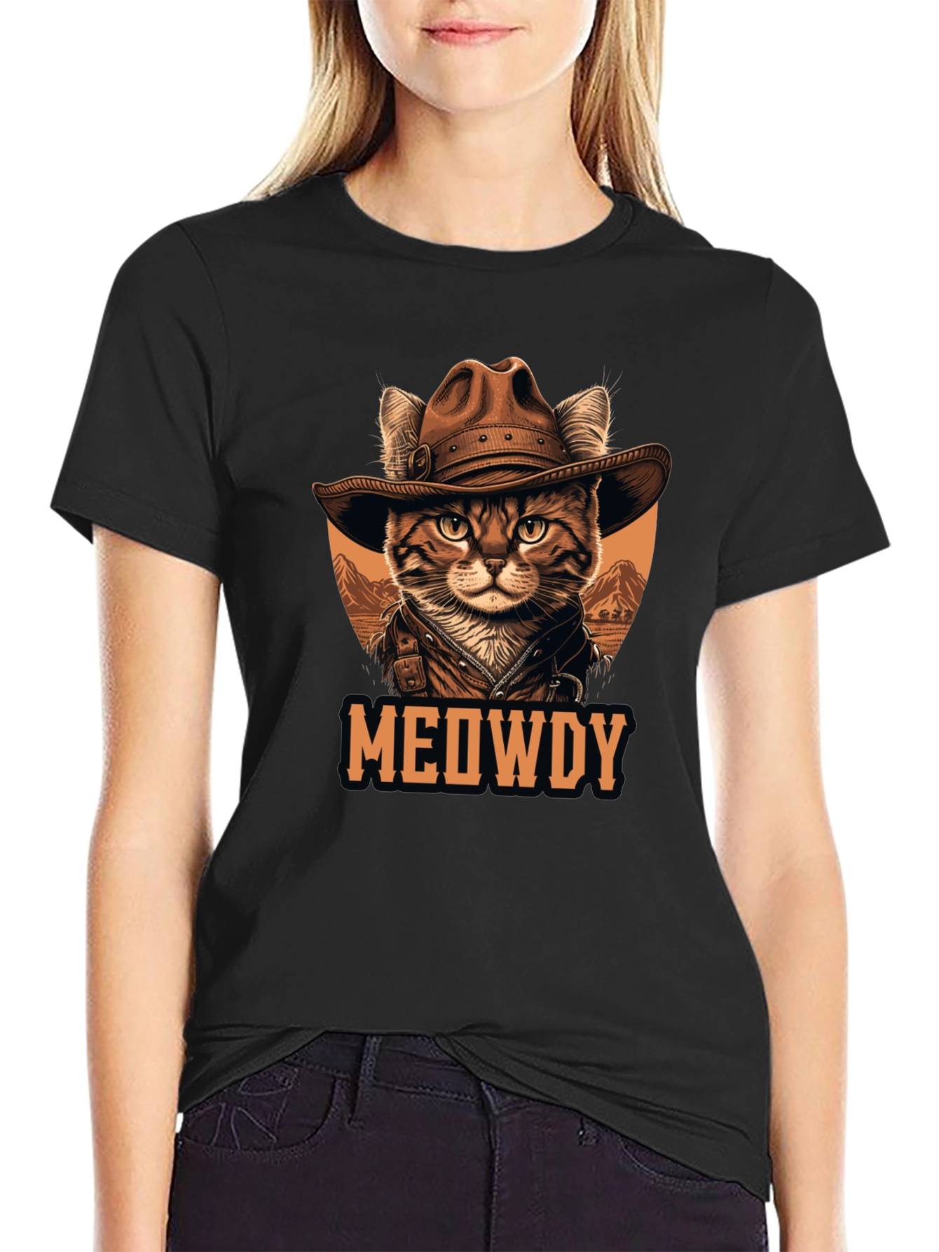 Meowdy Cat Cowboy T-Shirt