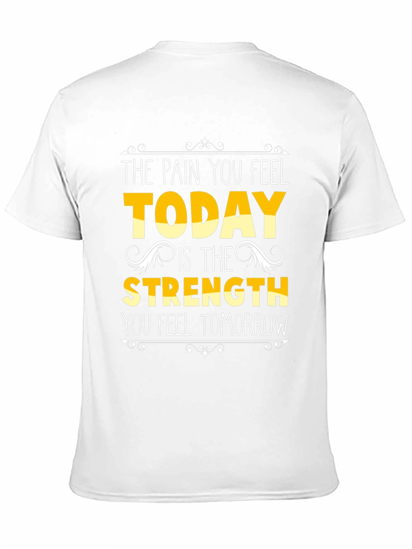Motivational Pain to Strength Black T-Shirt