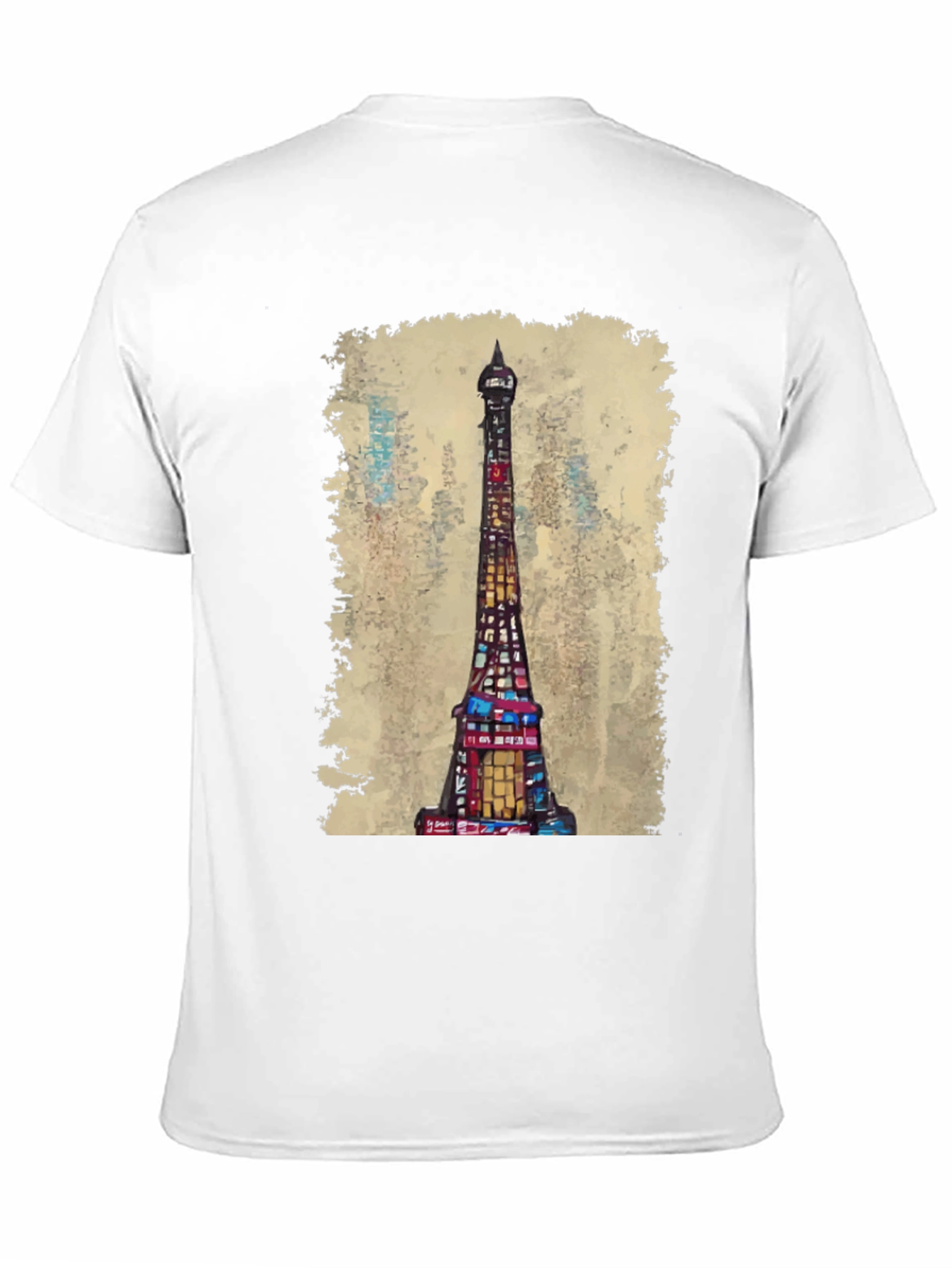 Eiffel Tower Graphic Tee - Artistic Cityscape Shirt