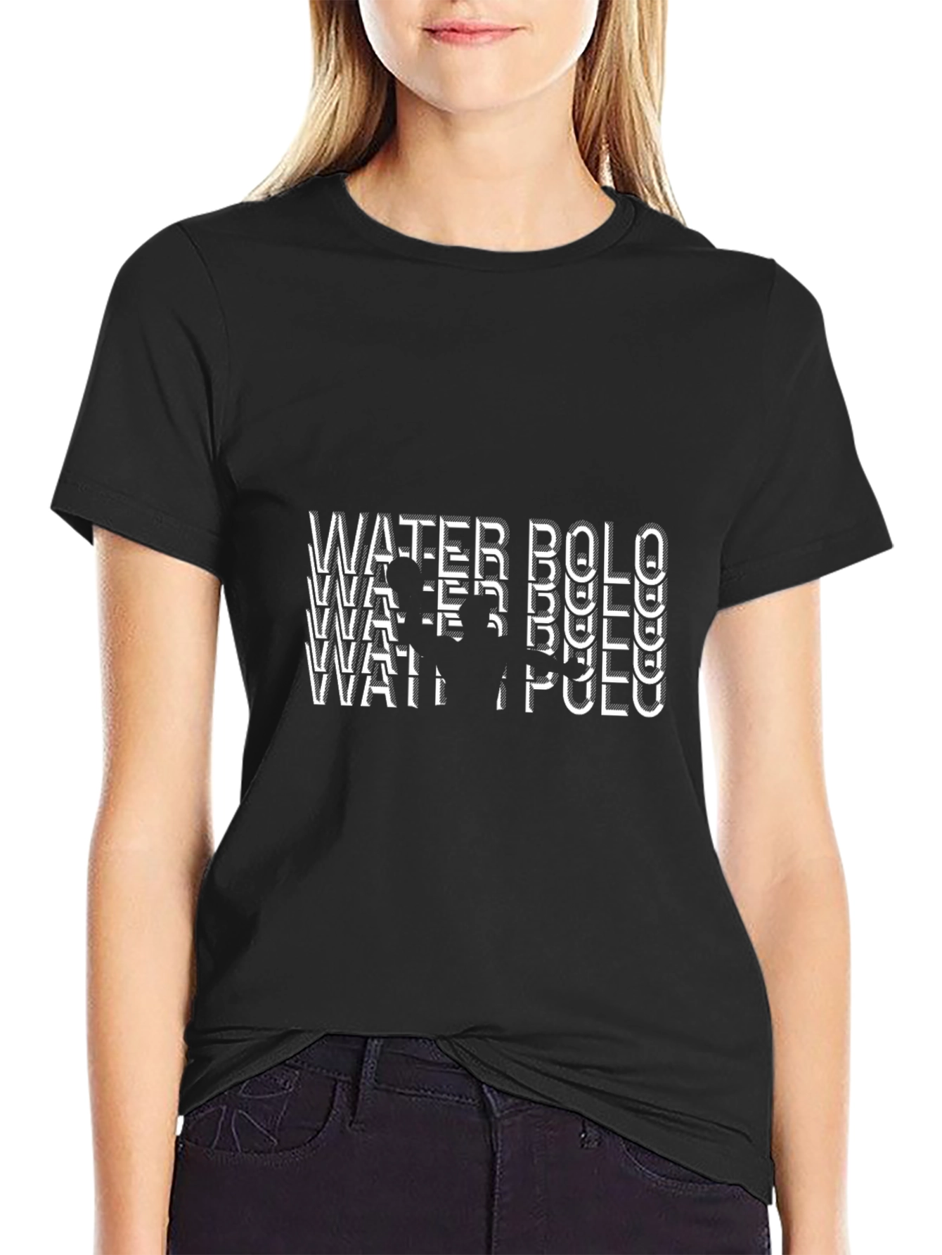 Water Polo Graphic Black T-Shirt