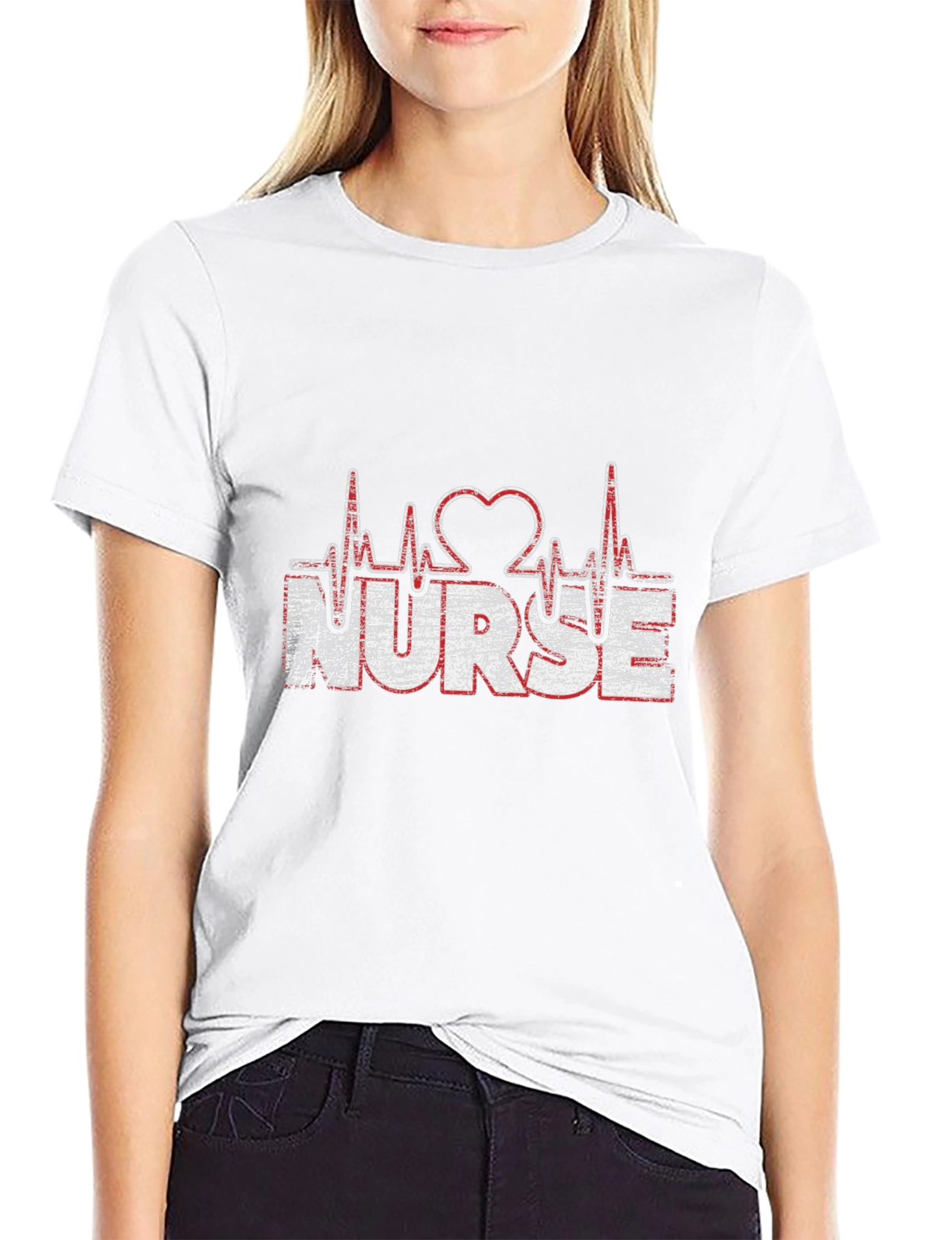 Nurse Heartbeat T-Shirt - Stylish Medical Professional Apparel