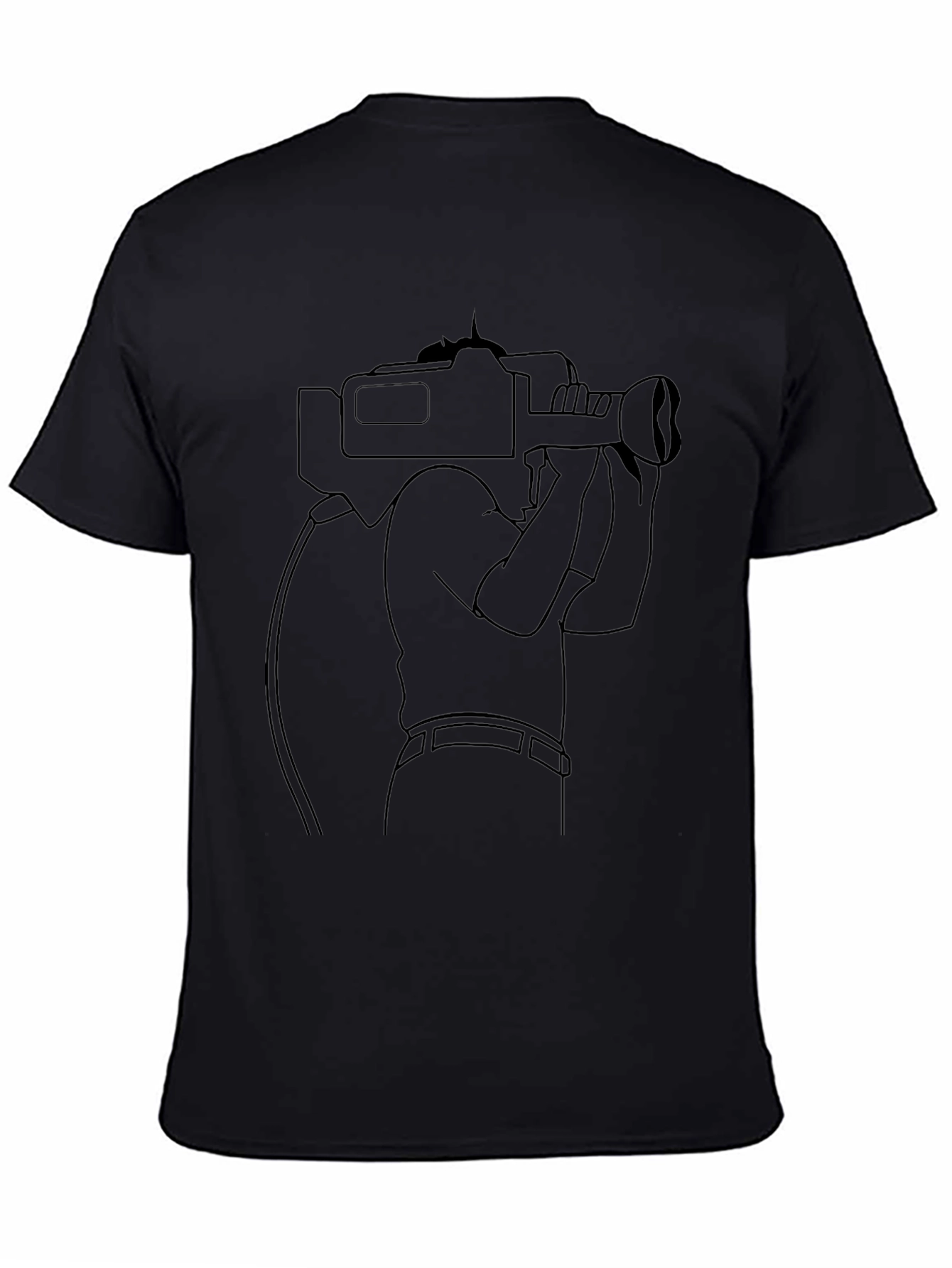 Cameraman Graphic T-Shirt - Black