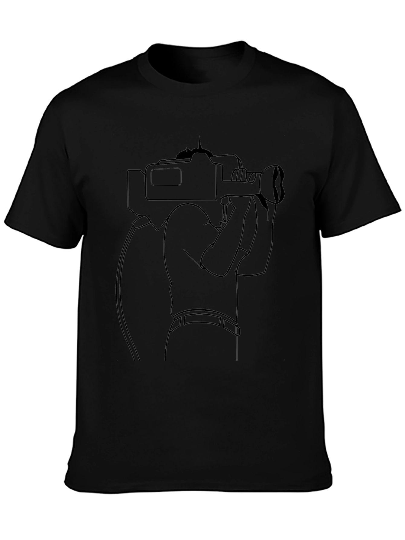Cameraman Graphic T-Shirt - Black