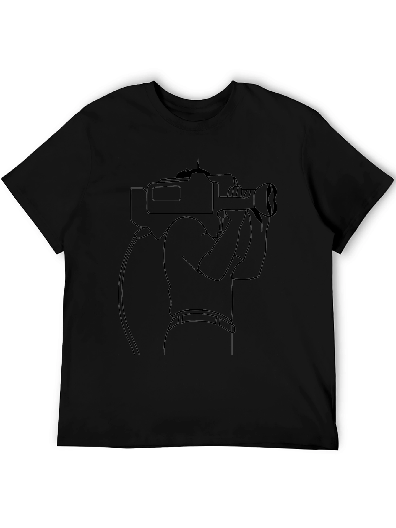 Cameraman Graphic T-Shirt - Black