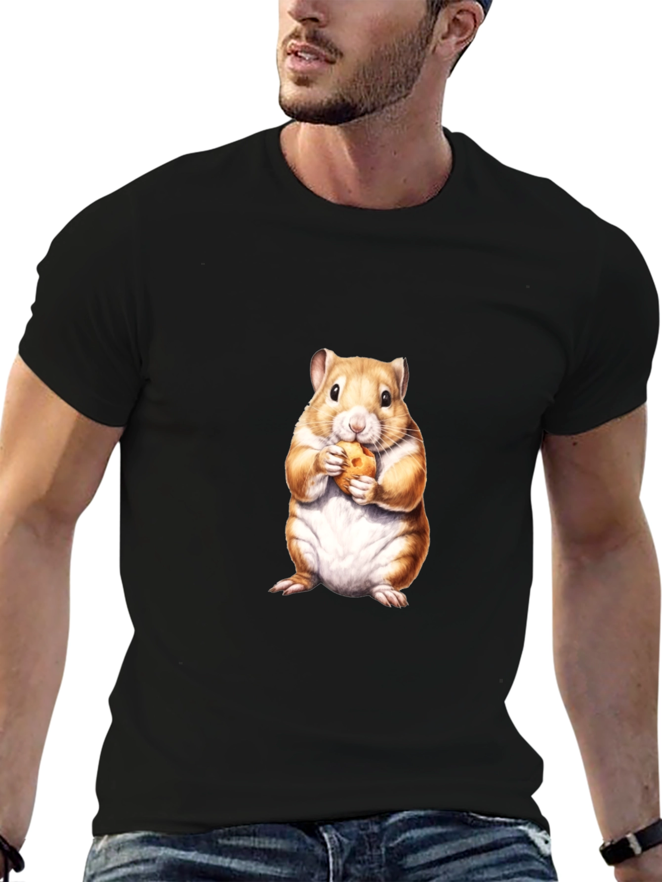 Hamster Eating Cookie Graphic Tee
