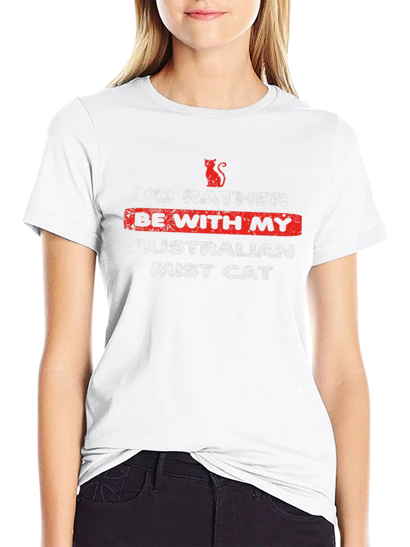 Id Rather Be With My Australian Mist Cat T-Shirt