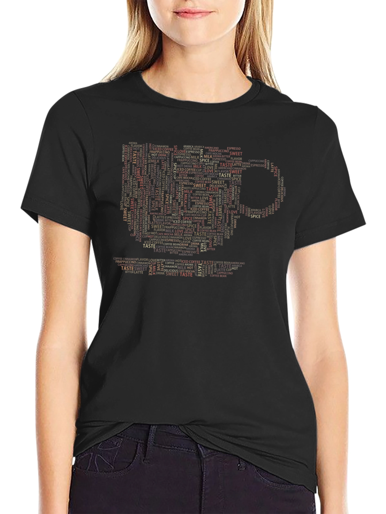 Coffee Lover Word Art Graphic T-Shirt