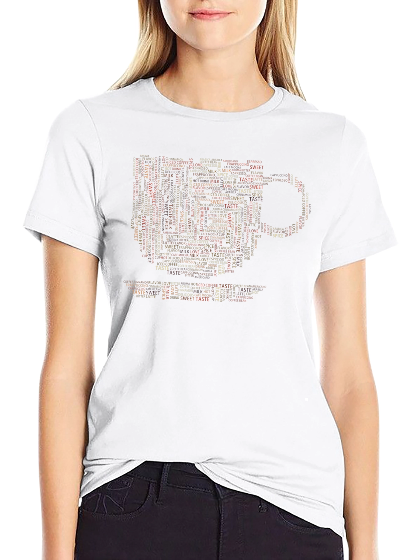 Coffee Lover Word Art Graphic T-Shirt