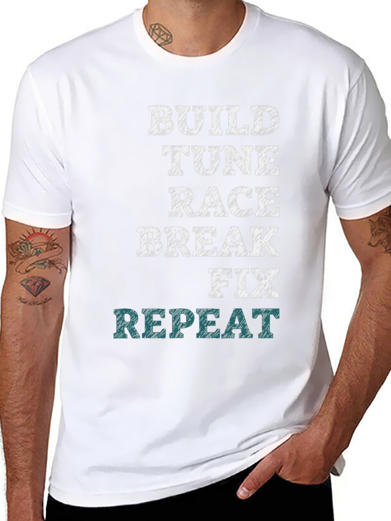 Build Tune Race Repeat T-Shirt
