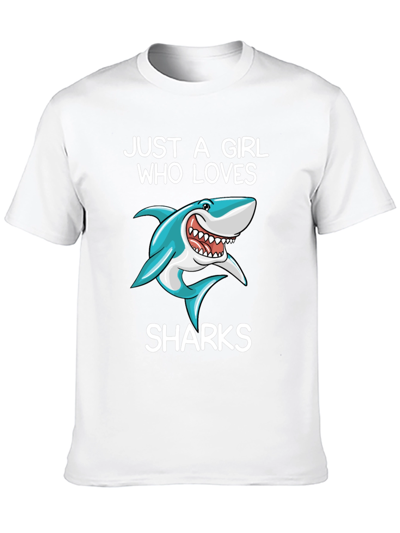 Just a Girl Who Loves Sharks Graphic Tee