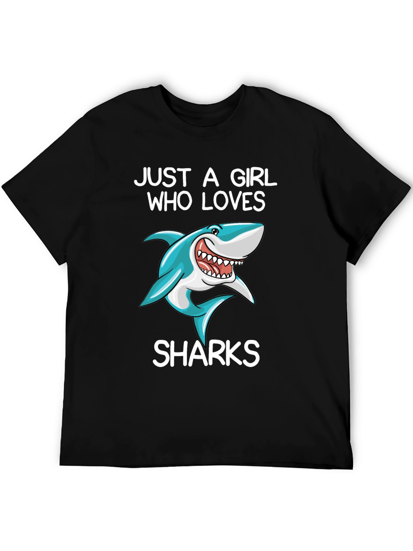 Just a Girl Who Loves Sharks Graphic Tee