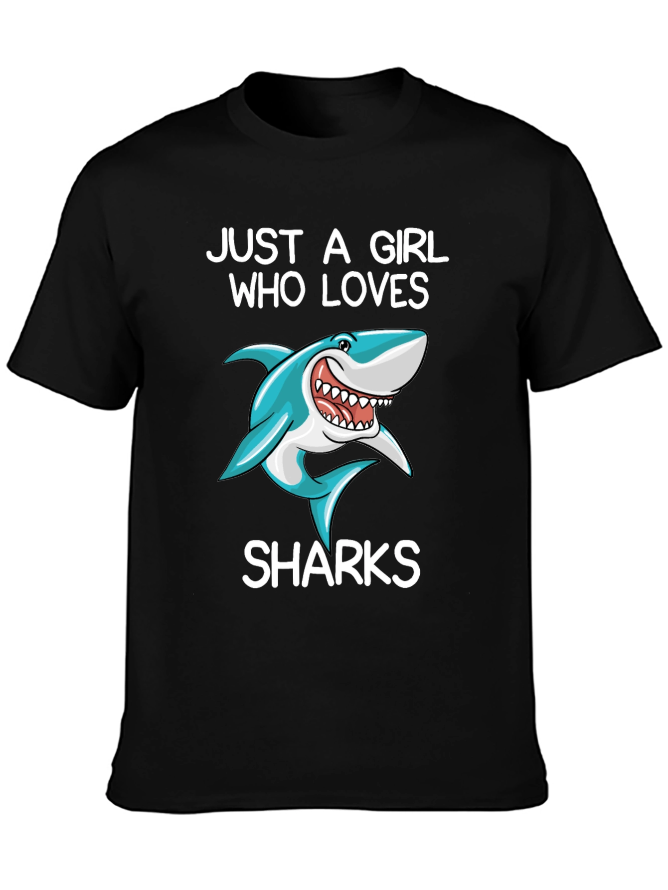 Just a Girl Who Loves Sharks Graphic Tee