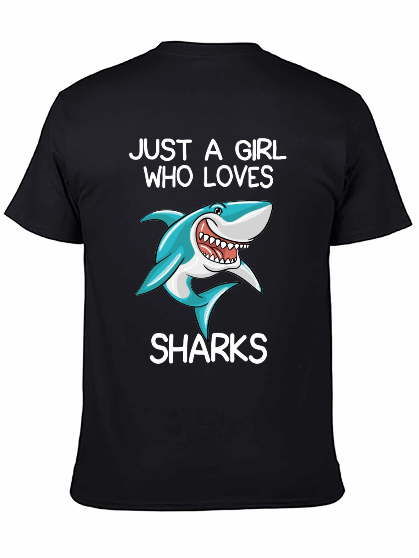 Just a Girl Who Loves Sharks Graphic Tee