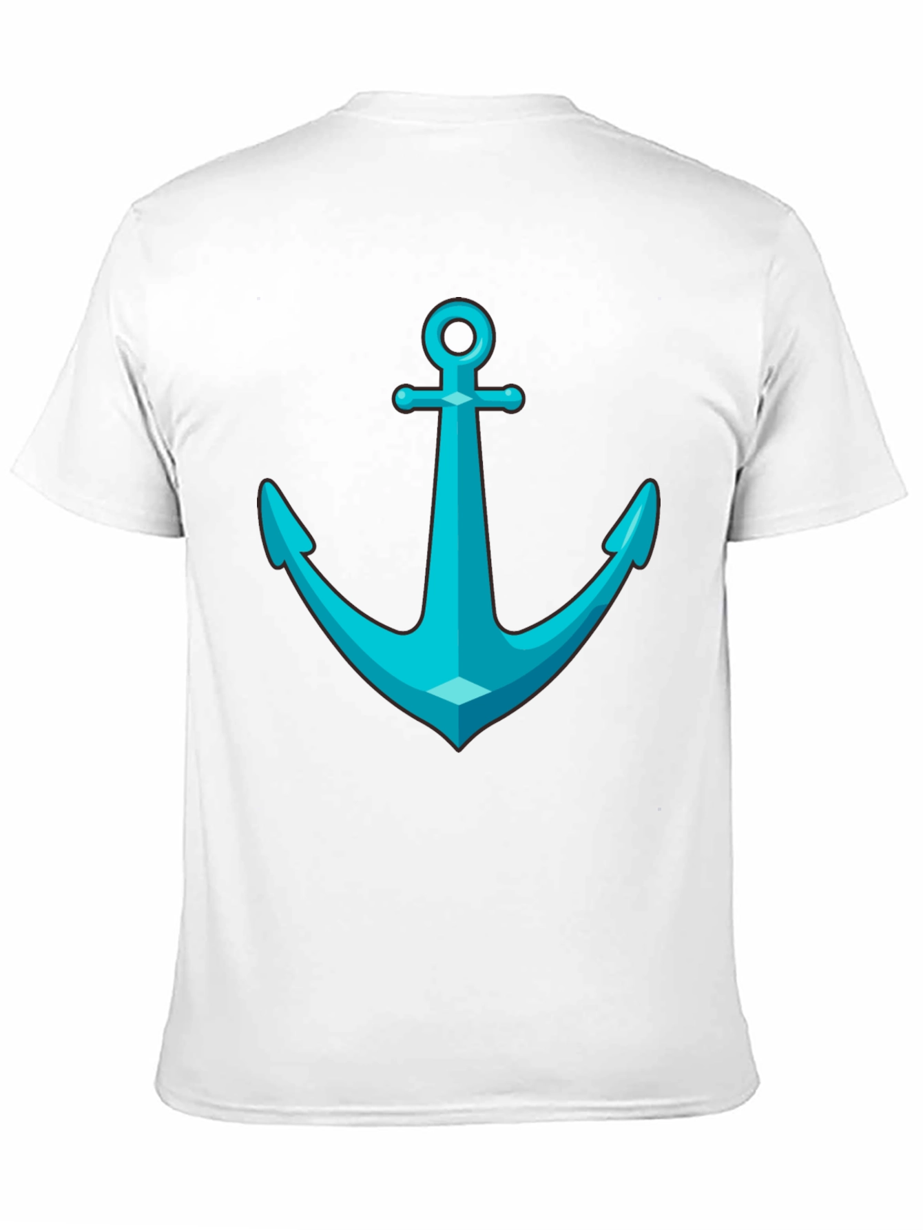 Anchor Graphic Tee - Nautical Style Black T-Shirt