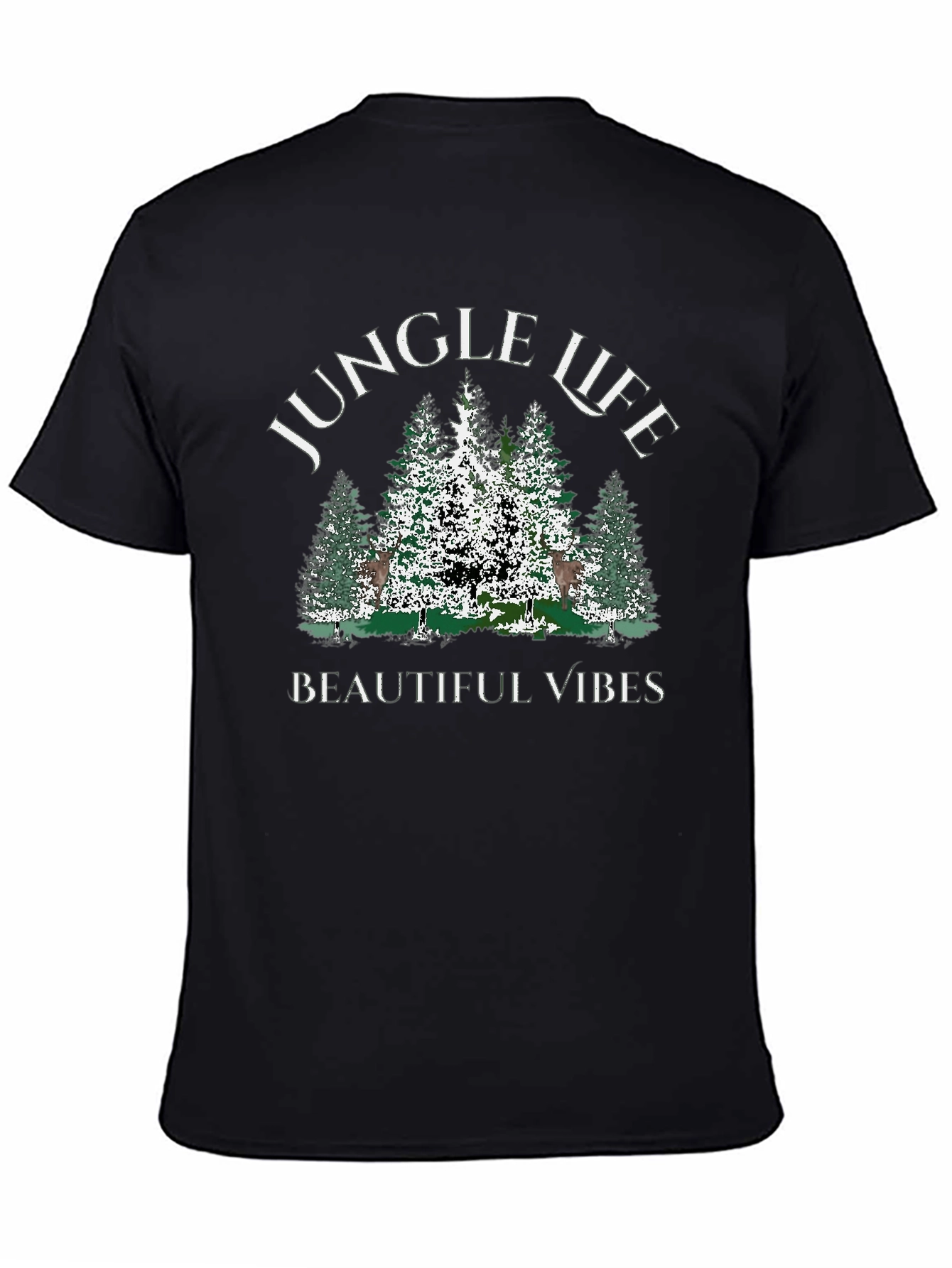 Jungle Life Graphic Tee - Beautiful Vibes Black T-Shirt