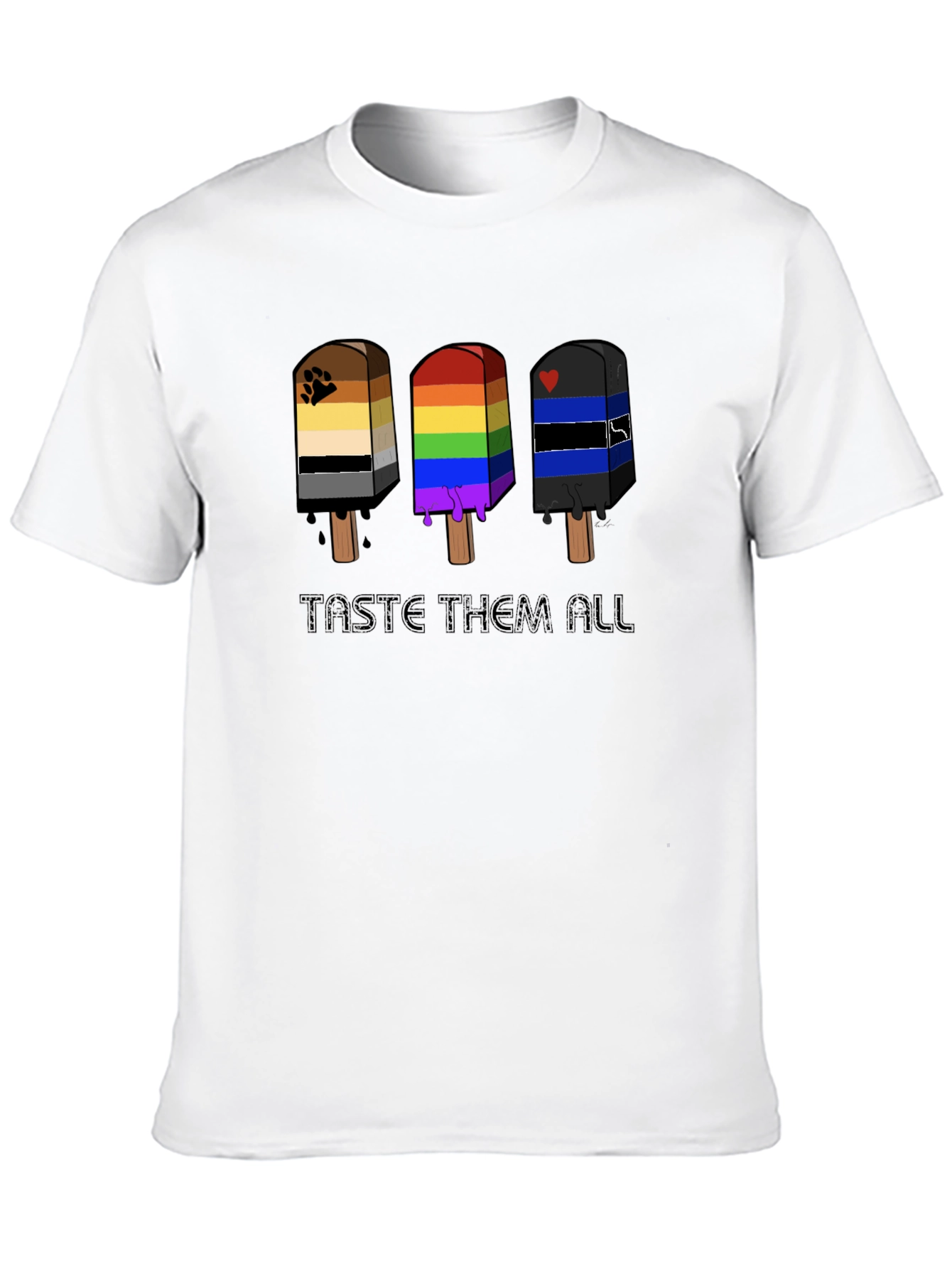Taste Them All T-Shirt - LGBTQ+ Pride Popsicle Design