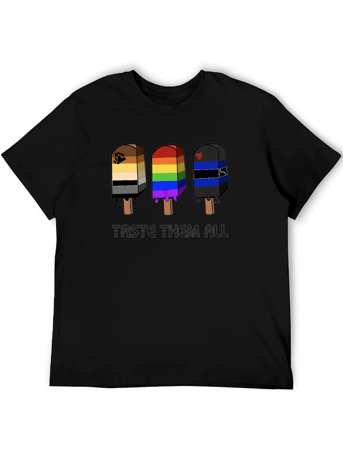 Taste Them All T-Shirt - LGBTQ+ Pride Popsicle Design
