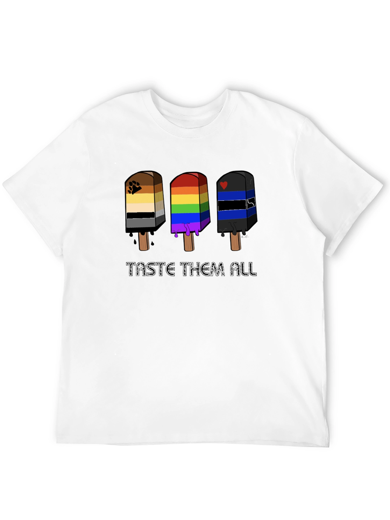 Taste Them All T-Shirt - LGBTQ+ Pride Popsicle Design