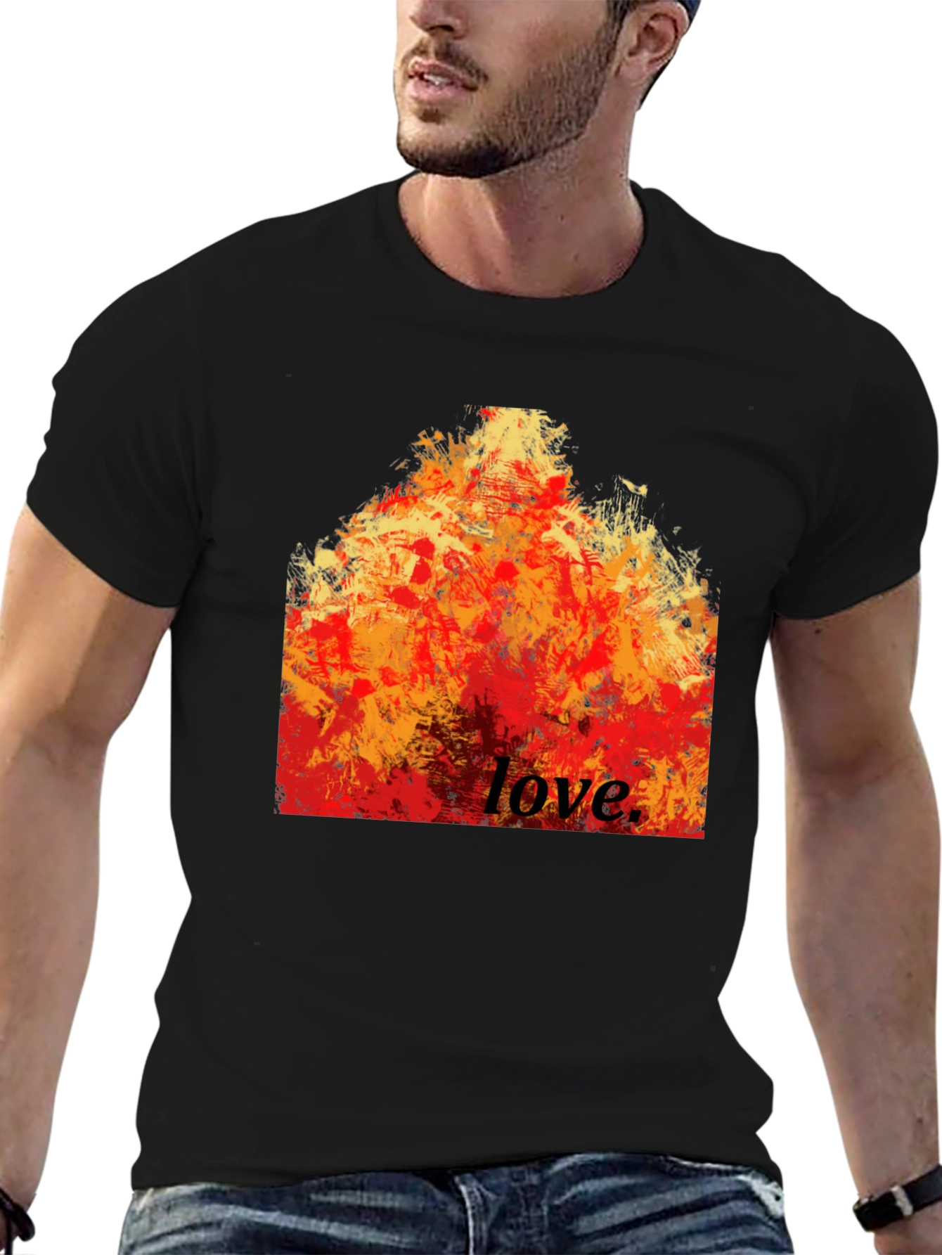 Fiery Love Graphic Tee - Bold Statement Shirt