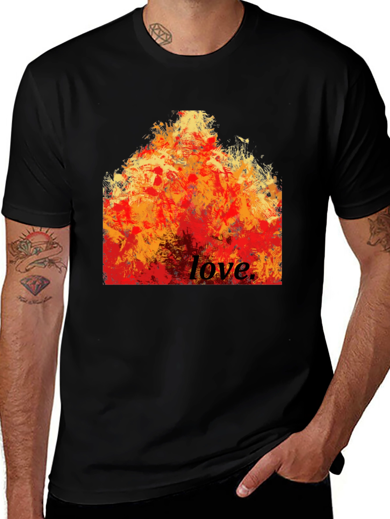 Fiery Love Graphic Tee - Bold Statement Shirt