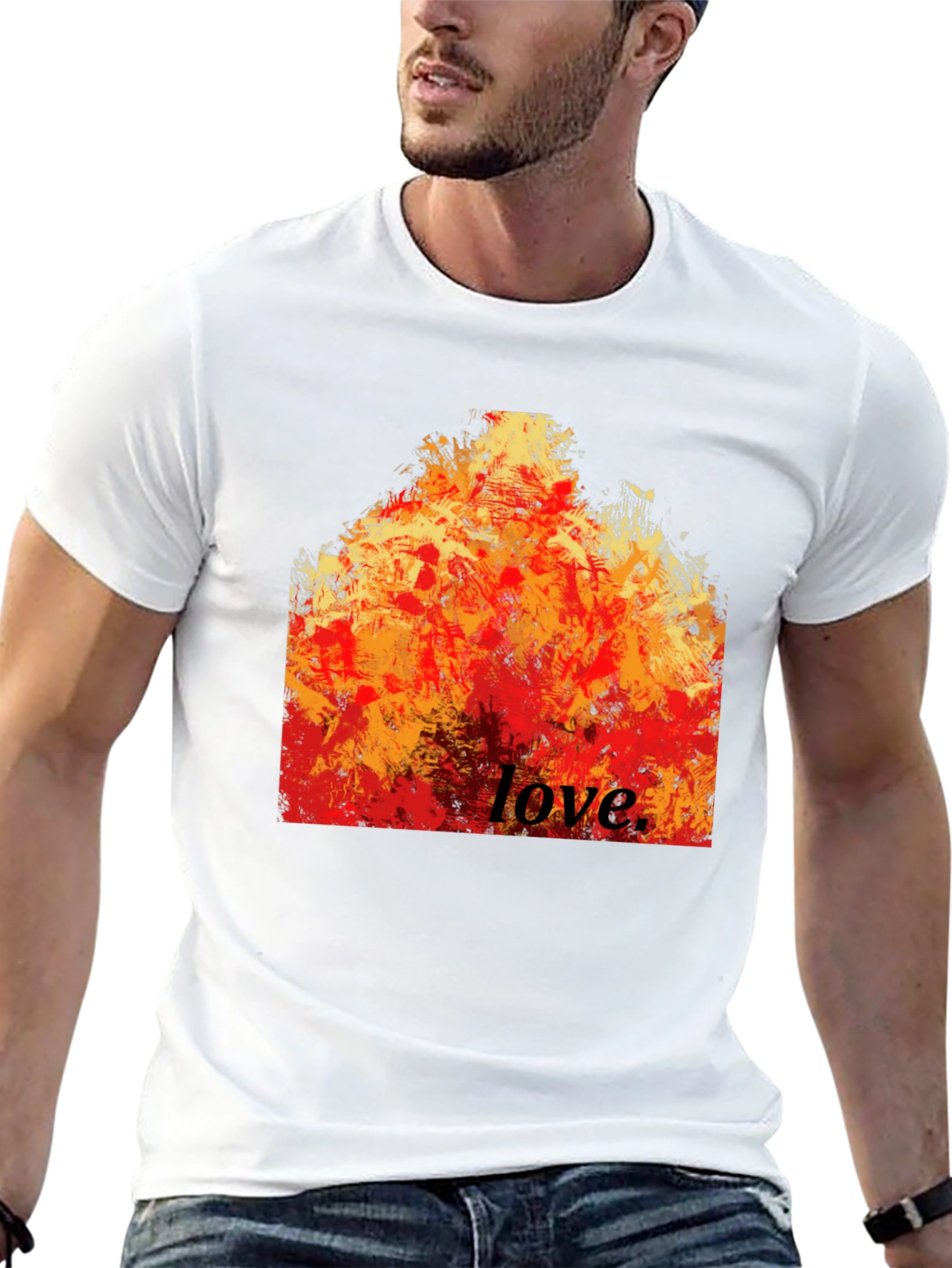 Fiery Love Graphic Tee - Bold Statement Shirt