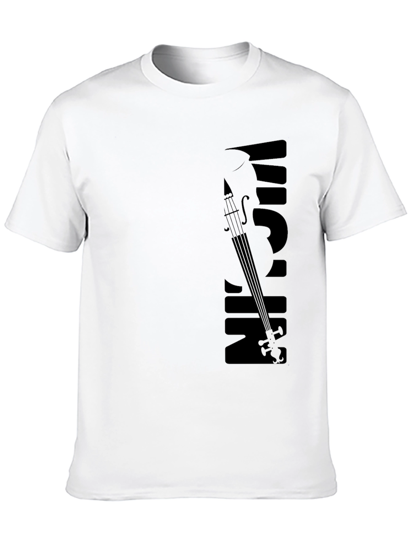 Musical Violin Graphic Black T-Shirt