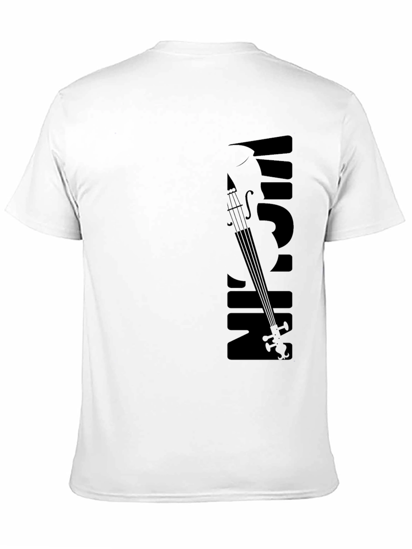 Musical Violin Graphic Black T-Shirt