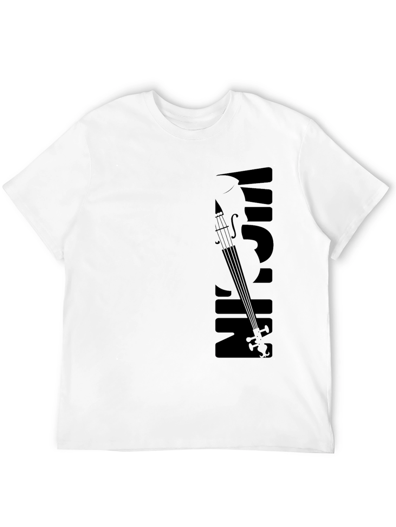Musical Violin Graphic Black T-Shirt