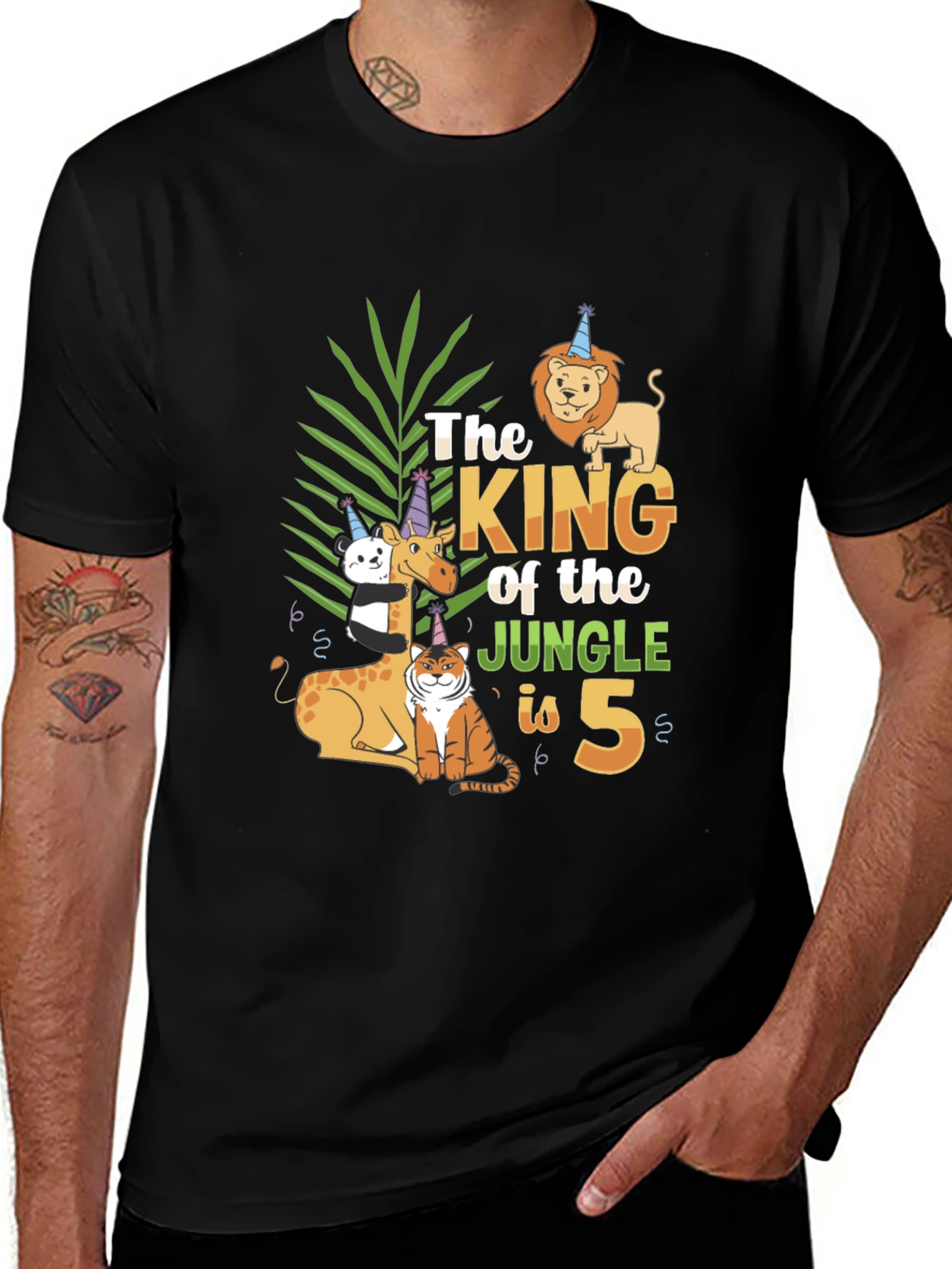 King of the Jungle 5th Birthday T-Shirt