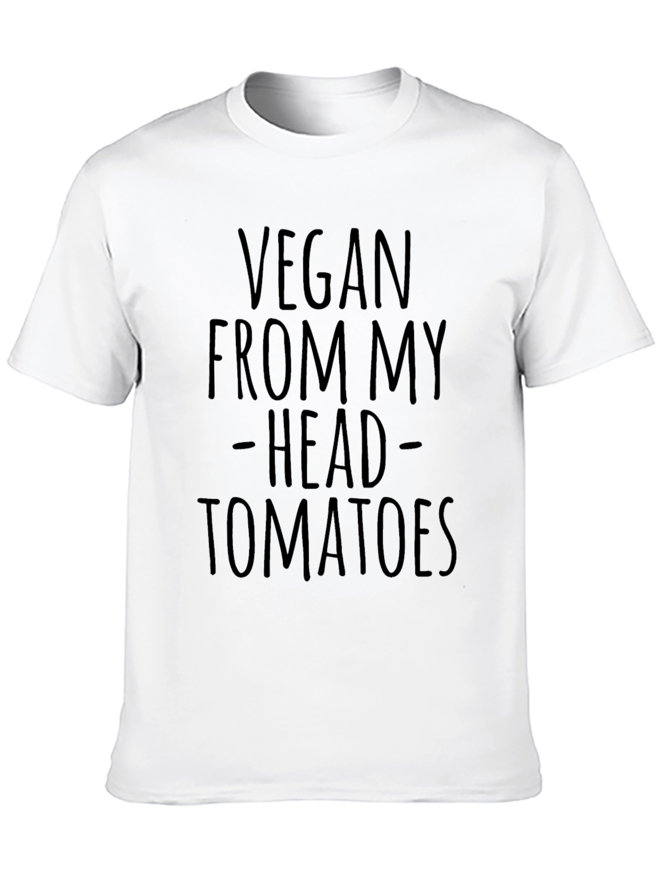 Vegan From My Head Tomatoes Black T-Shirt