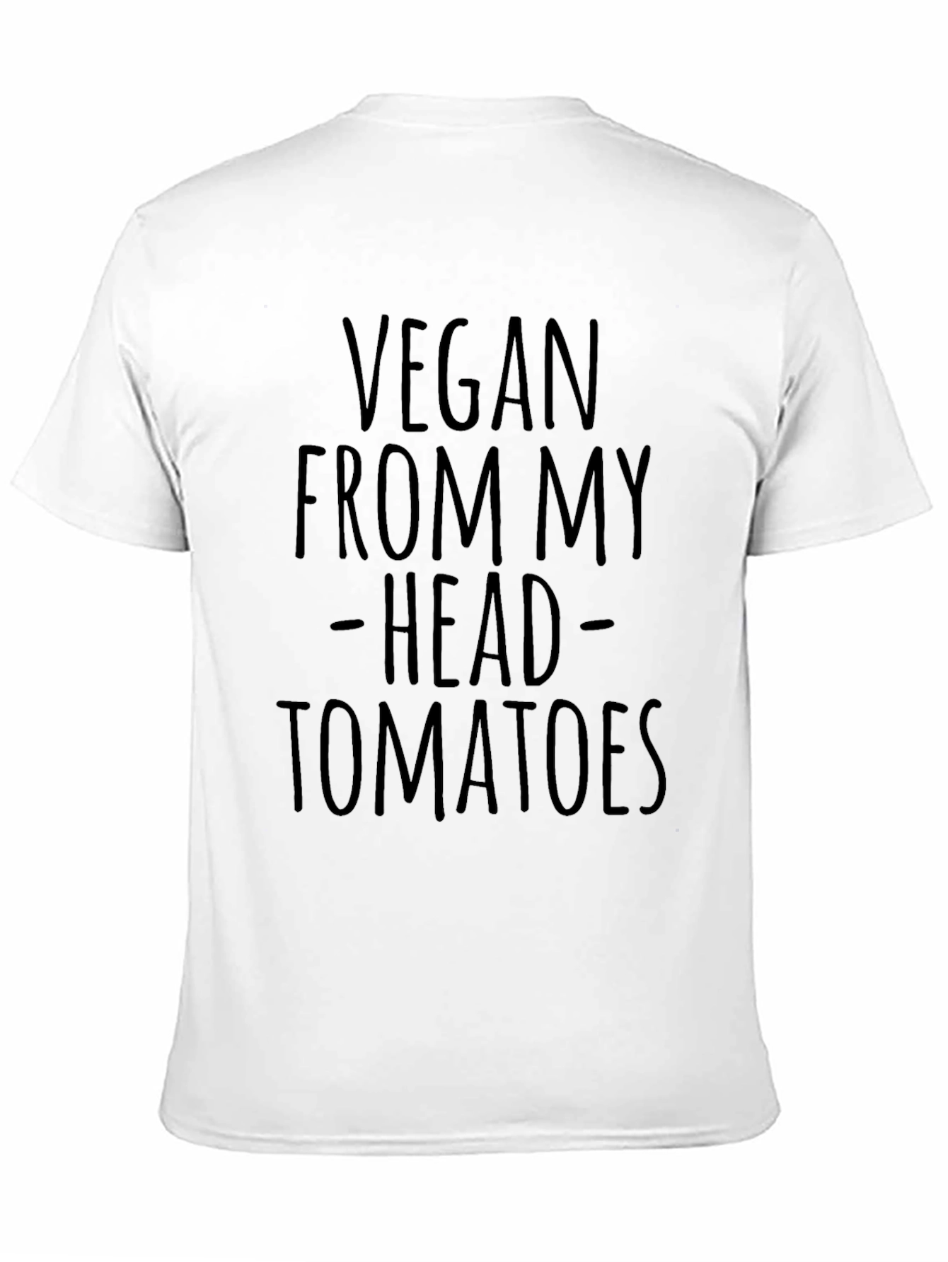 Vegan From My Head Tomatoes Black T-Shirt