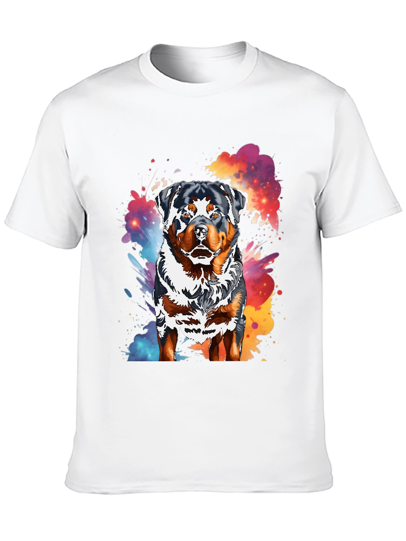 Rottweiler Splash T-Shirt - Unique Dog Lover Tee